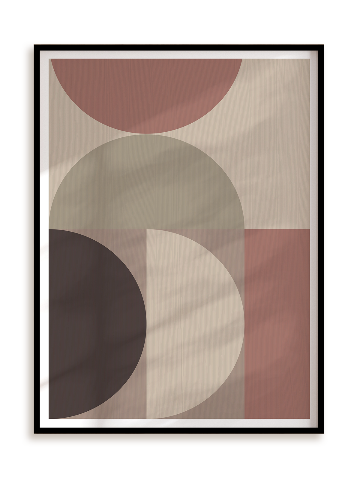 Plakat Mid century pattern w ramie aluminiowej