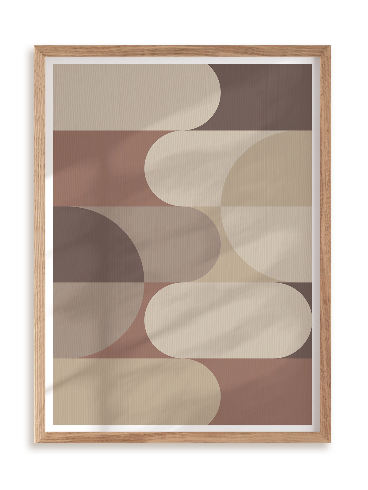 Plakat Mid century pattern II w ramie drewnianej