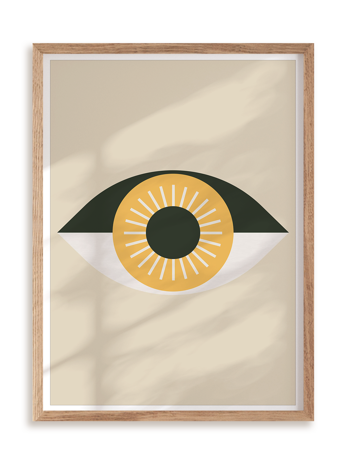 Plakat Mam na ciebie oko w ramie drewnianej