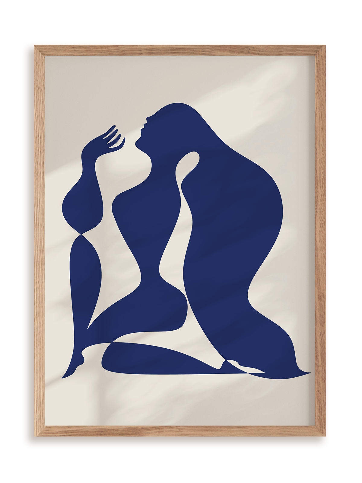 Plakat Długowłosa w ramie drewnianej