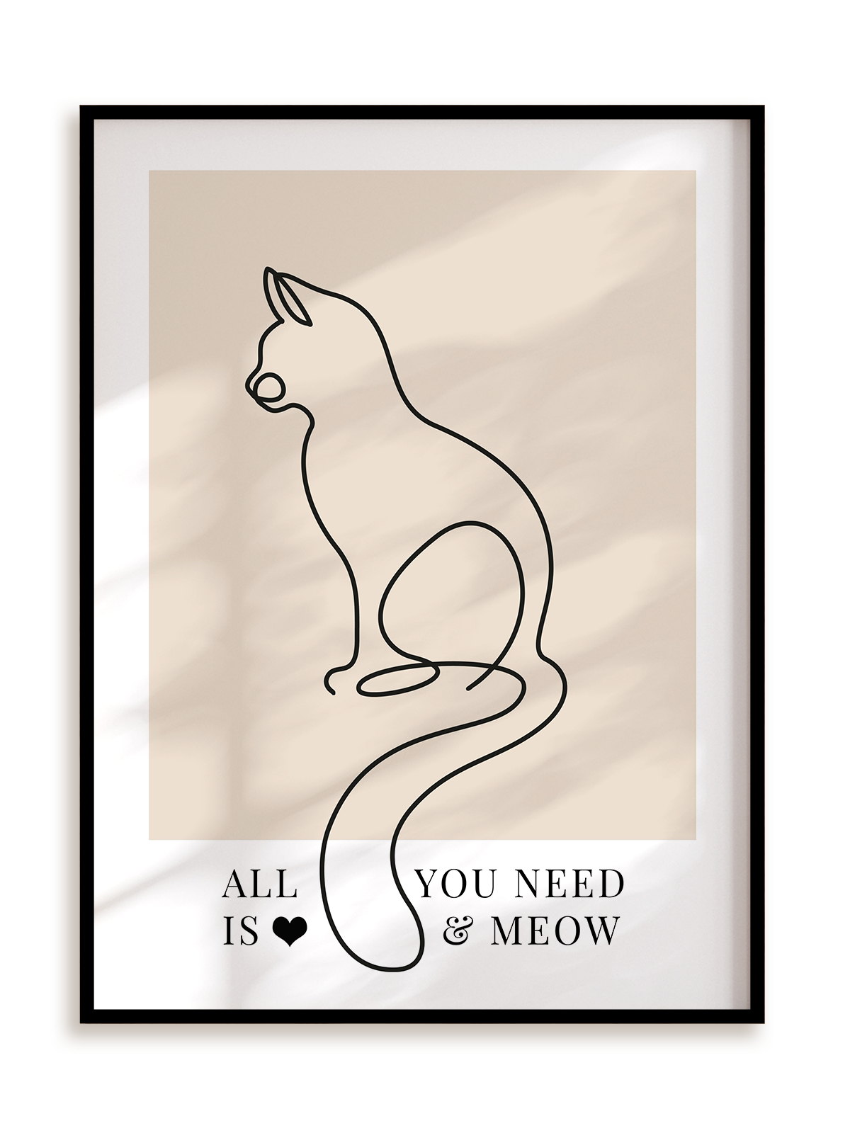 Plakat All you need is miau w ramie aluminiowej