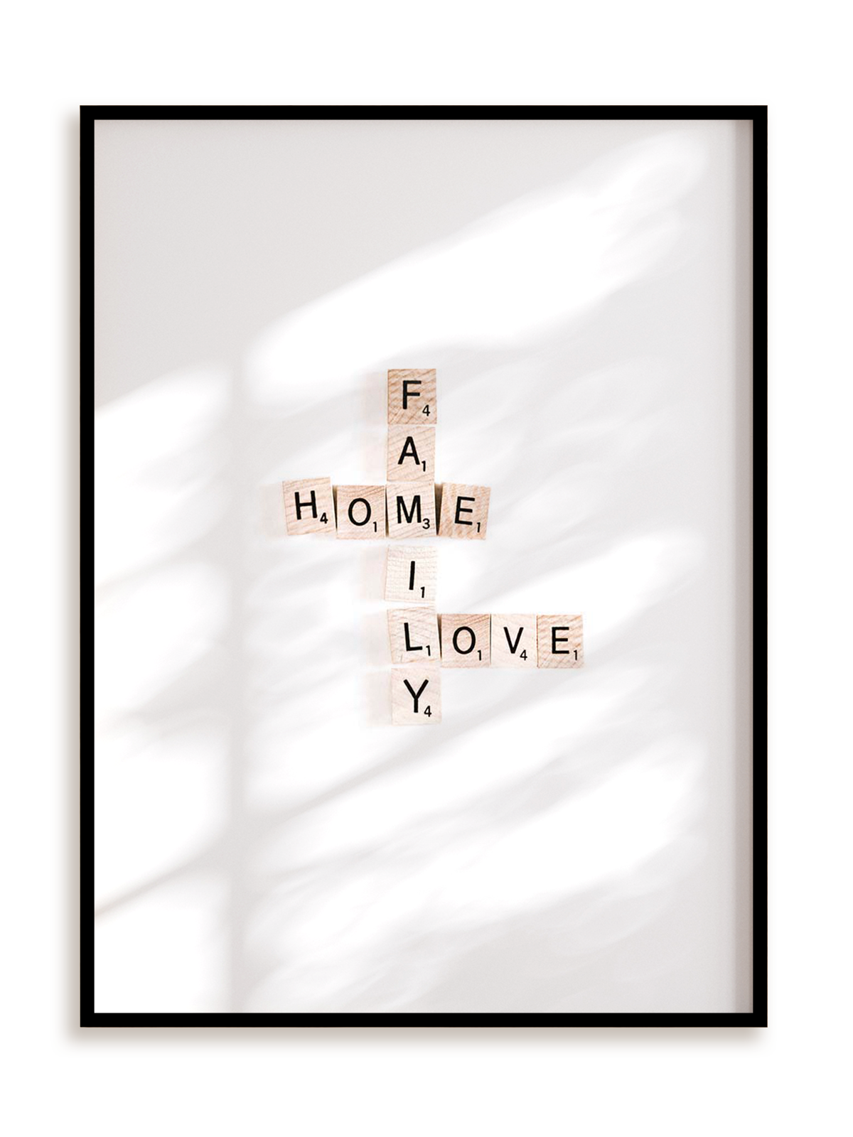 Plakat Family home love w ramie aluminiowej