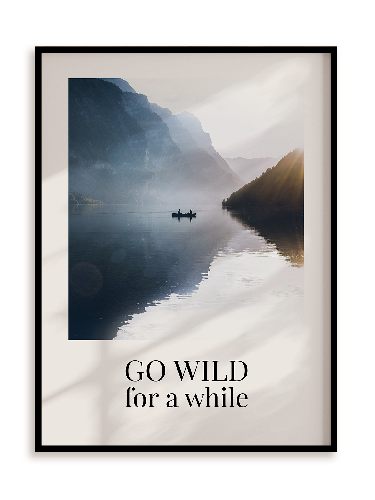 Plakat Go wild w ramie aluminiowej