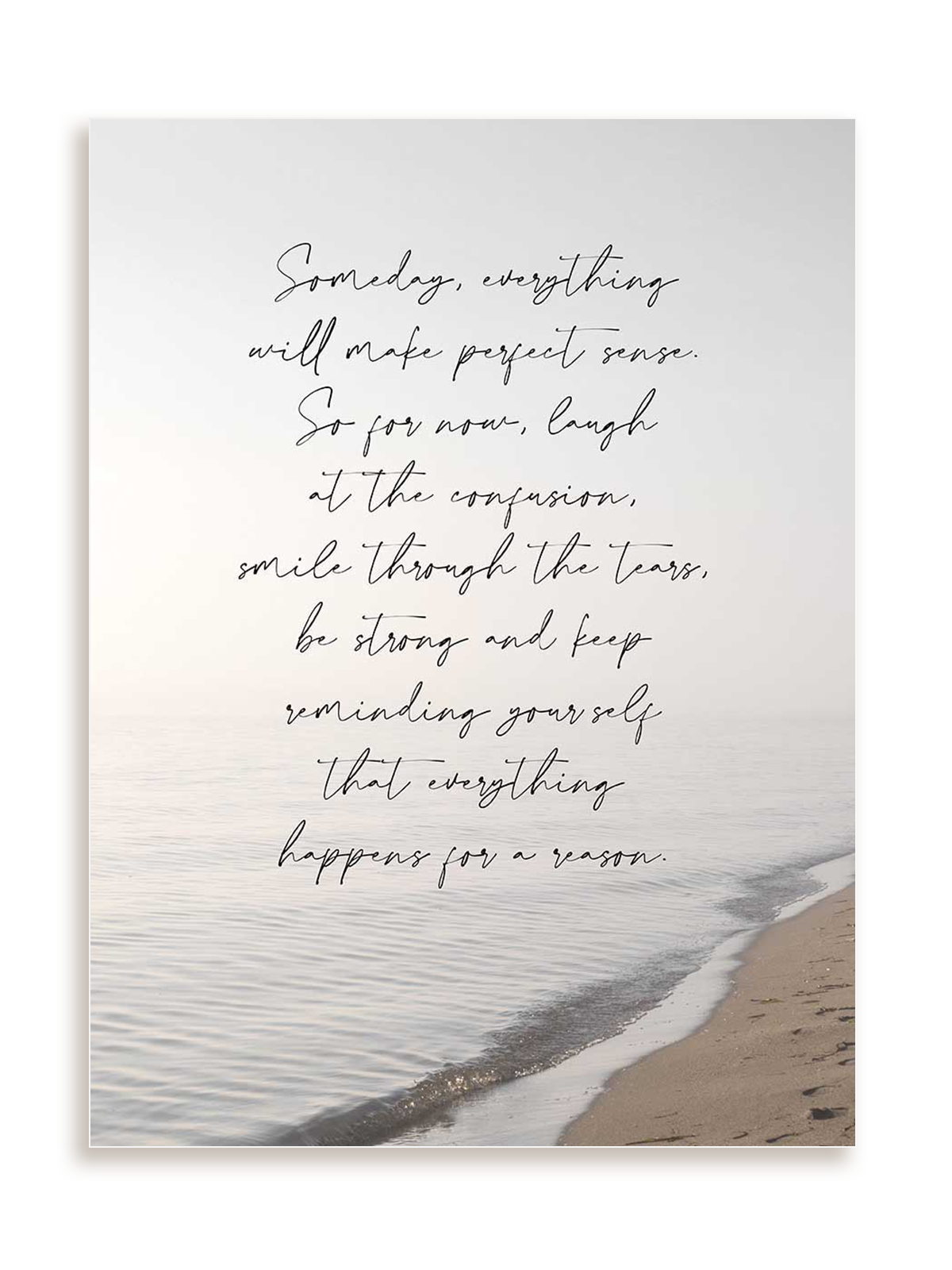 Plakat Everything happens for a reason bez ramy