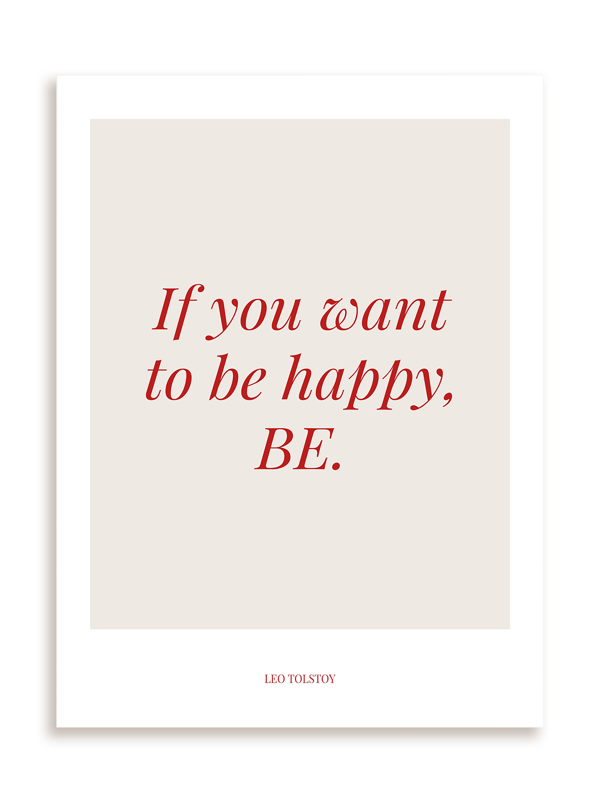 Plakat Be happy bez ramy