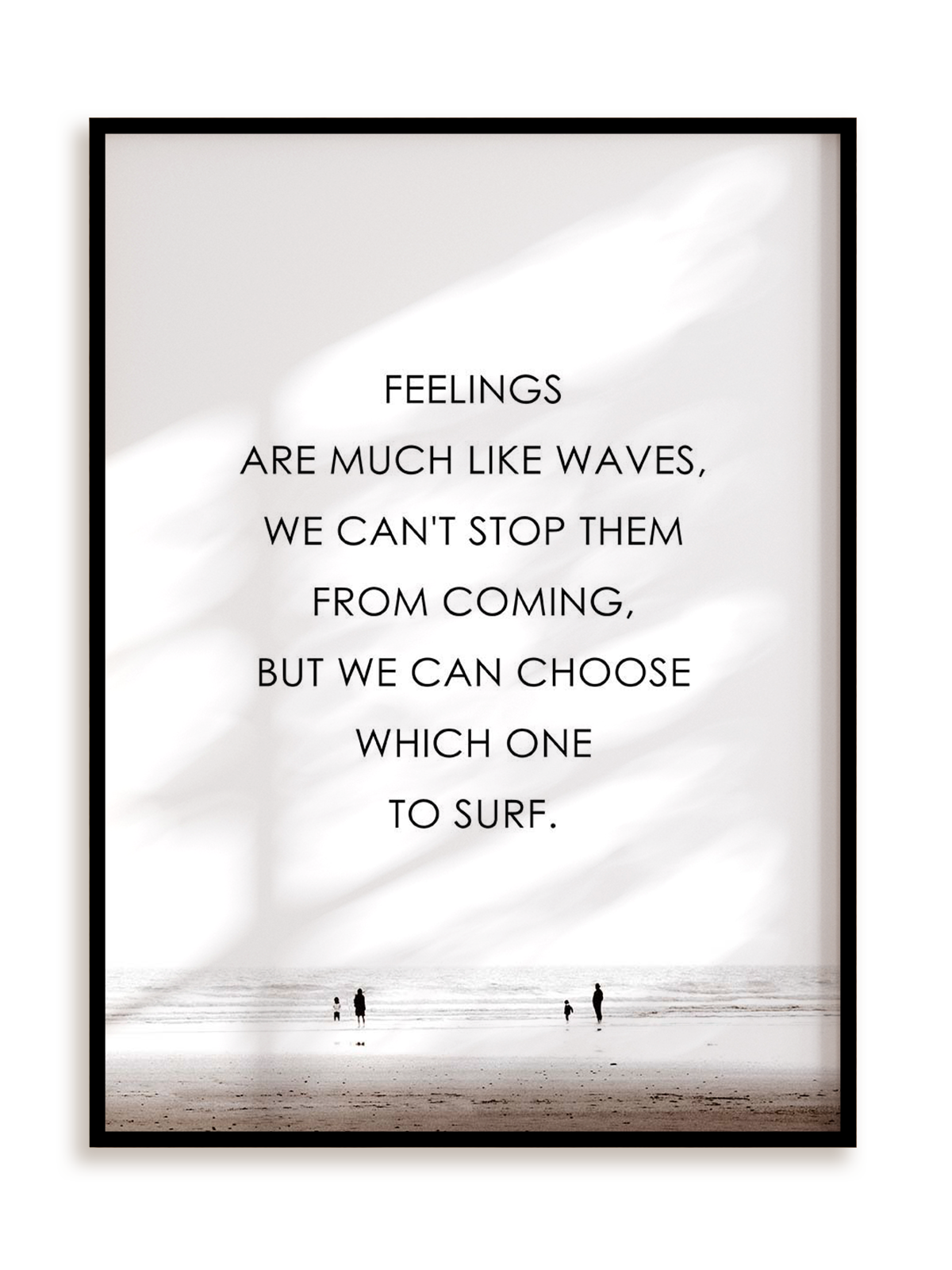 Plakat Feelings are like waves w ramie aluminiowej
