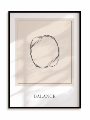 Plakat Abstract Balance w ramie aluminiowej