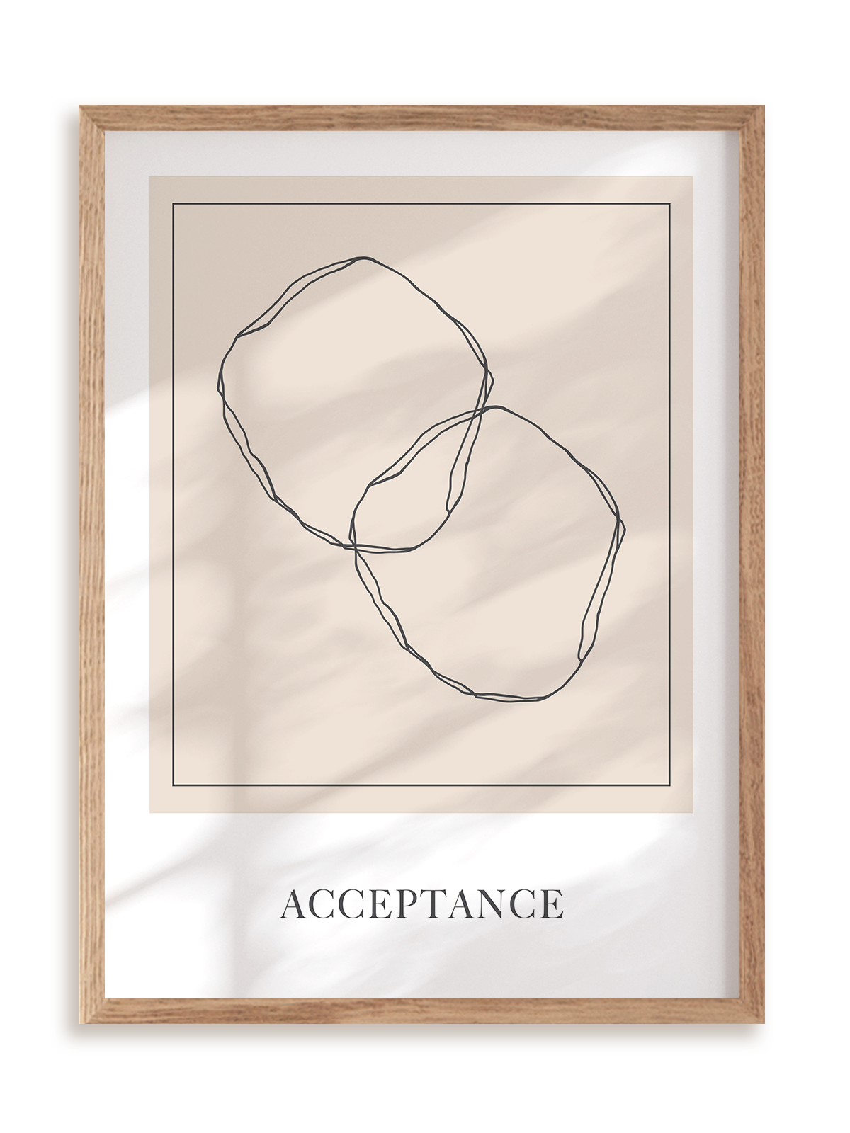 Plakat Abstract Acceptance w ramie drewnianej
