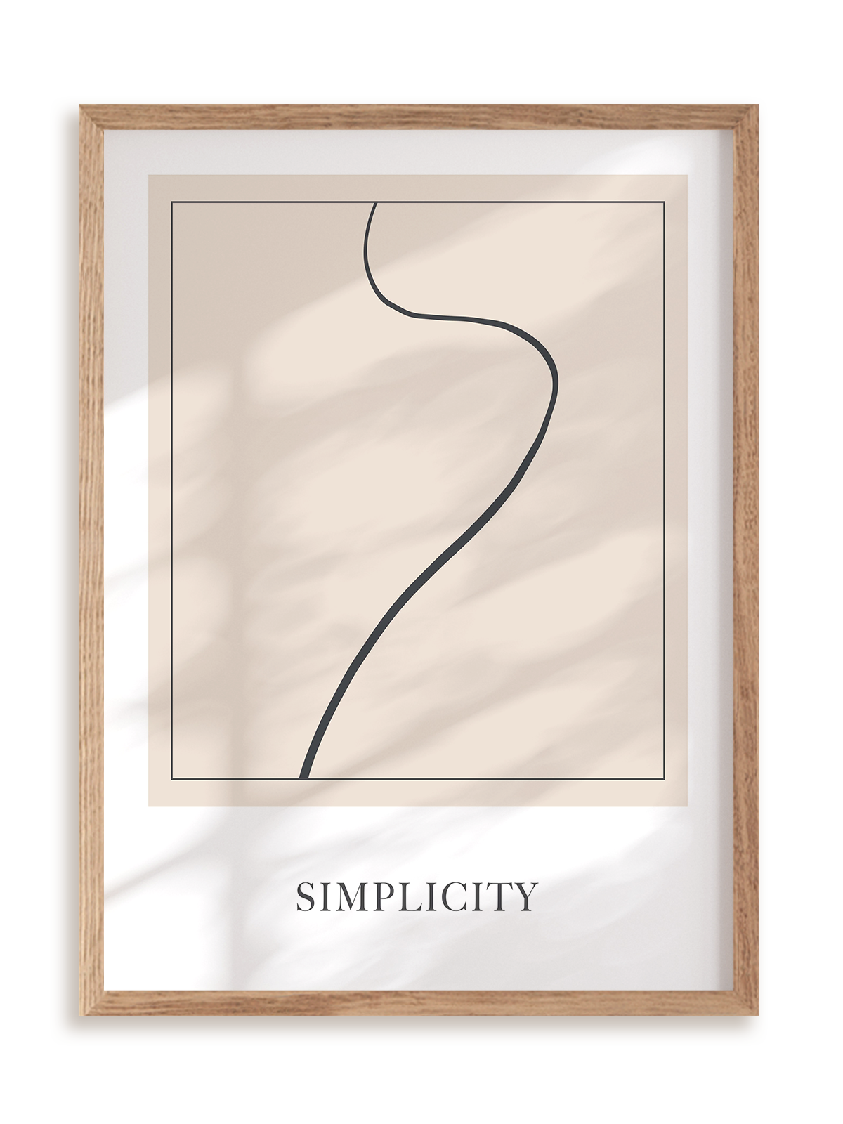 Plakat Abstract Simplicity w ramie drewnianej
