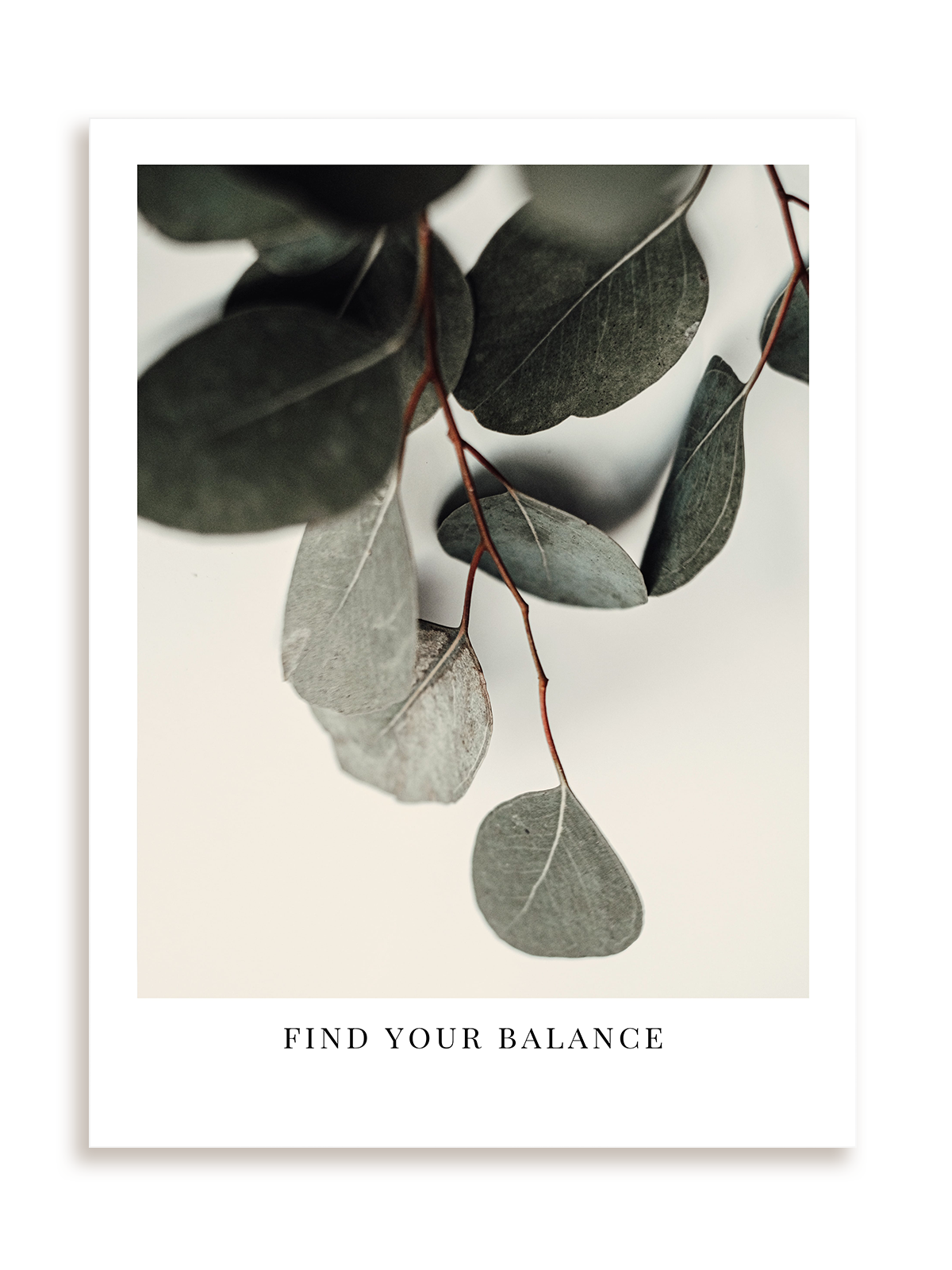 Plakat Find your balance bez ramy