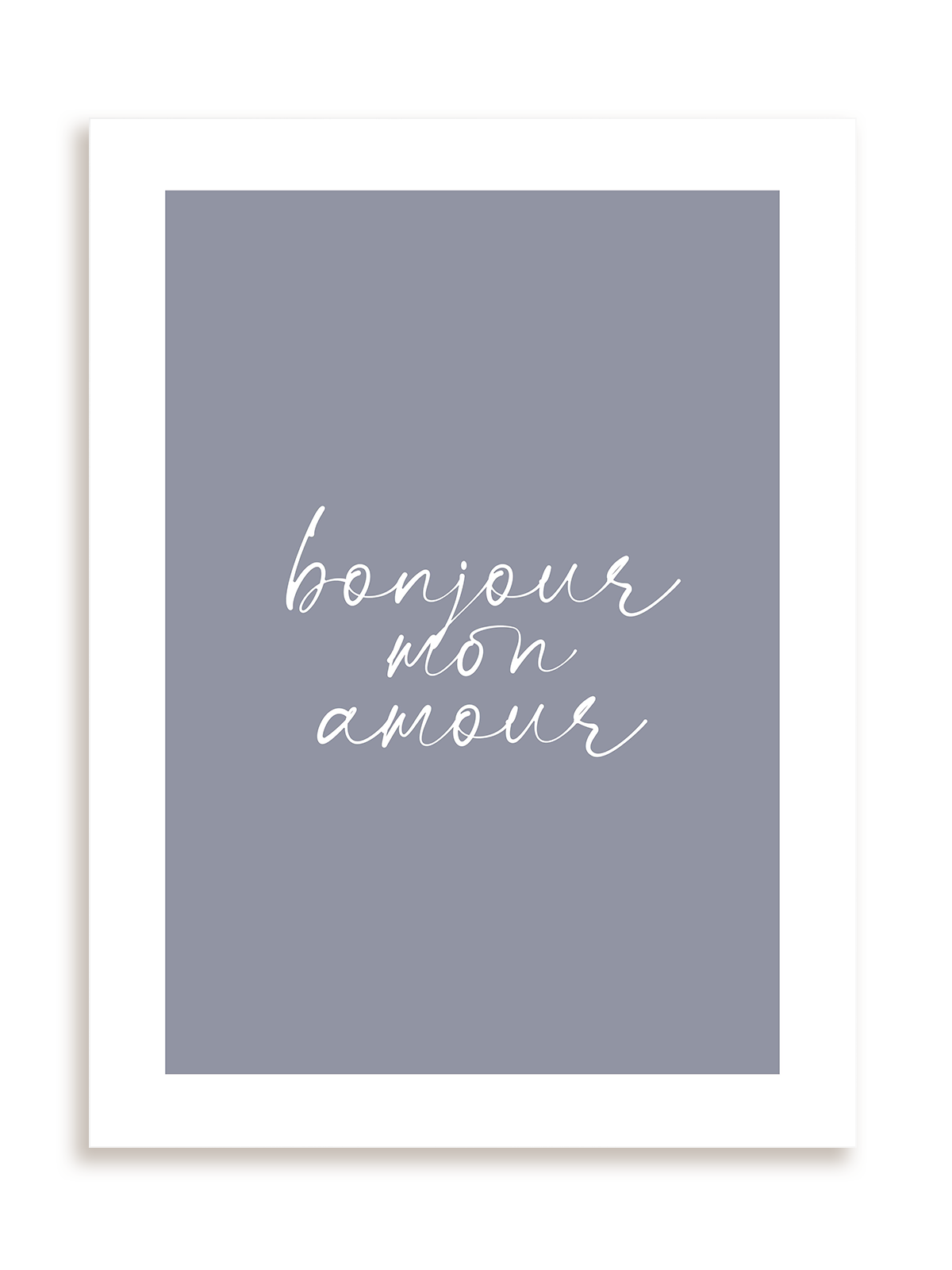 Plakat Bonjour bez ramy