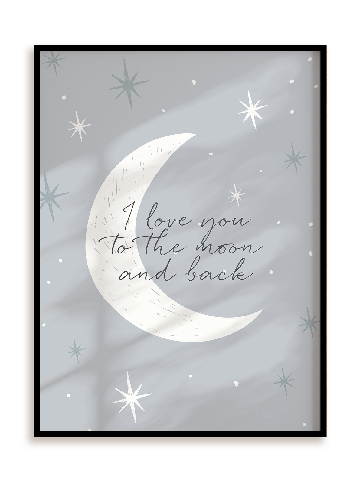 Plakat To the moon and back w ramie aluminiowej