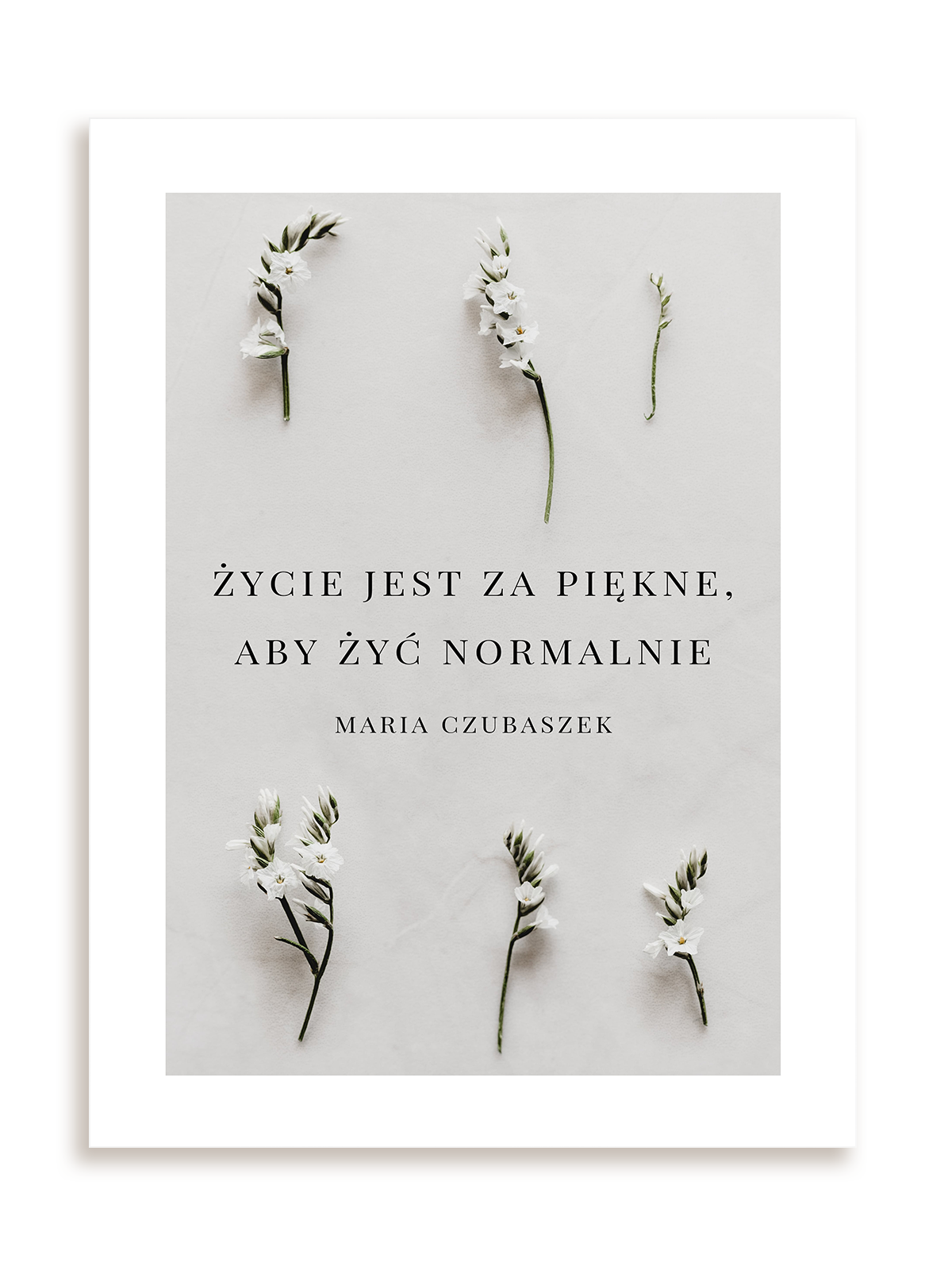 Plakat Życie jest za piękne bez ramy