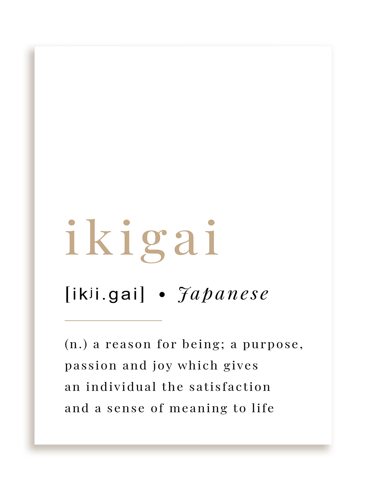 Plakat Ikigai bez ramy