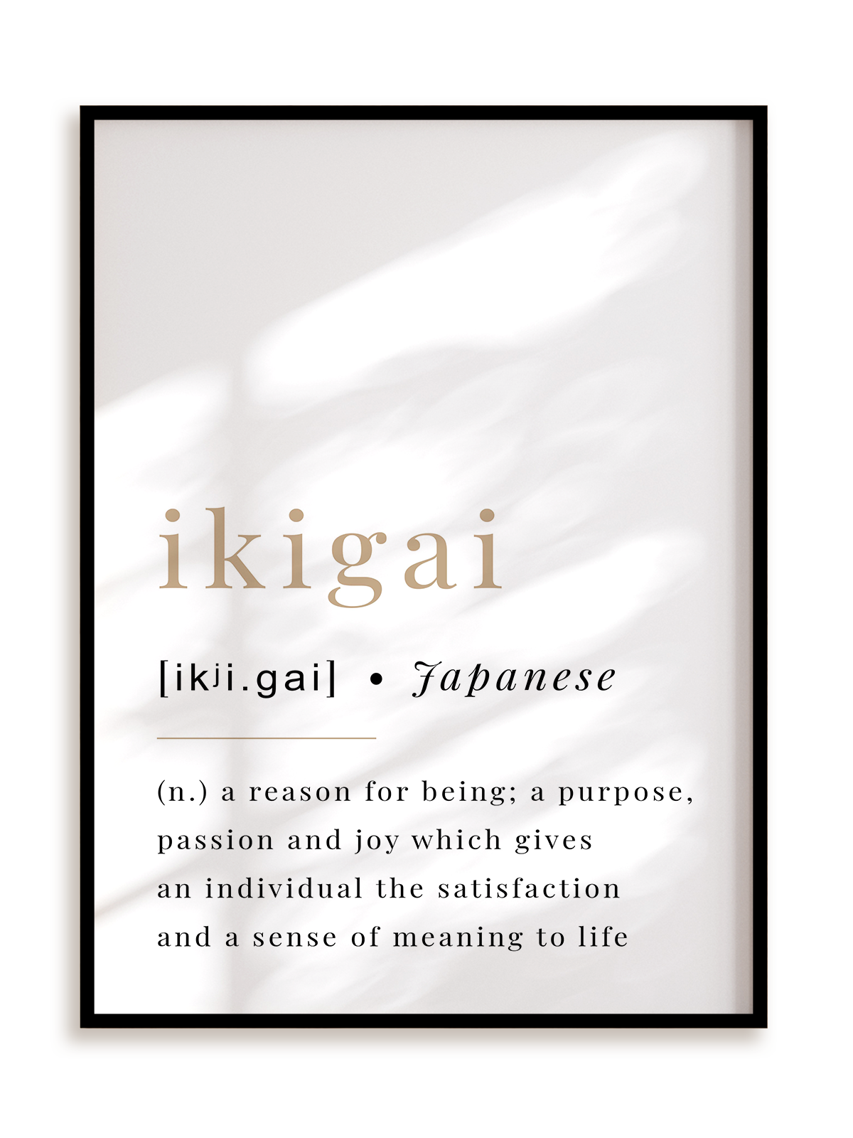 Plakat Ikigai w ramie aluminiowej