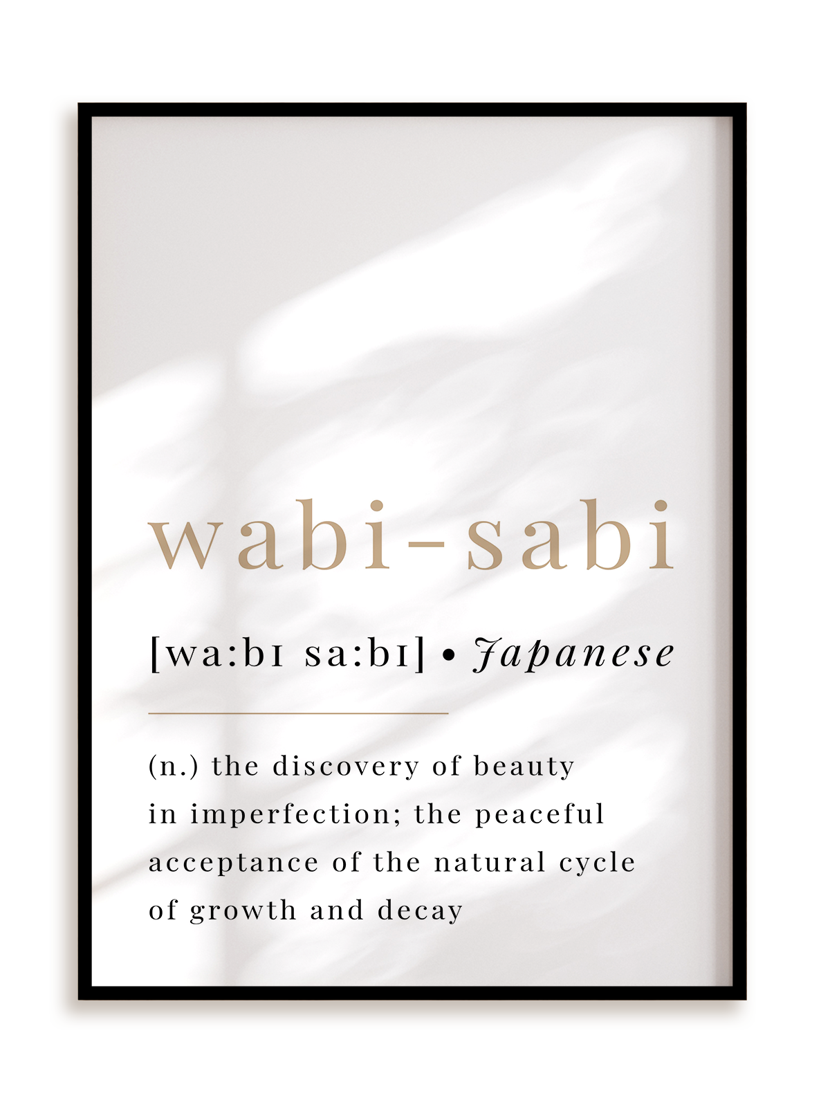 Plakat Wabi - sabi w ramie aluminiowej