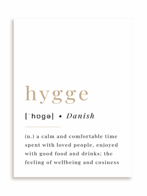 Plakat Hygge bez ramy