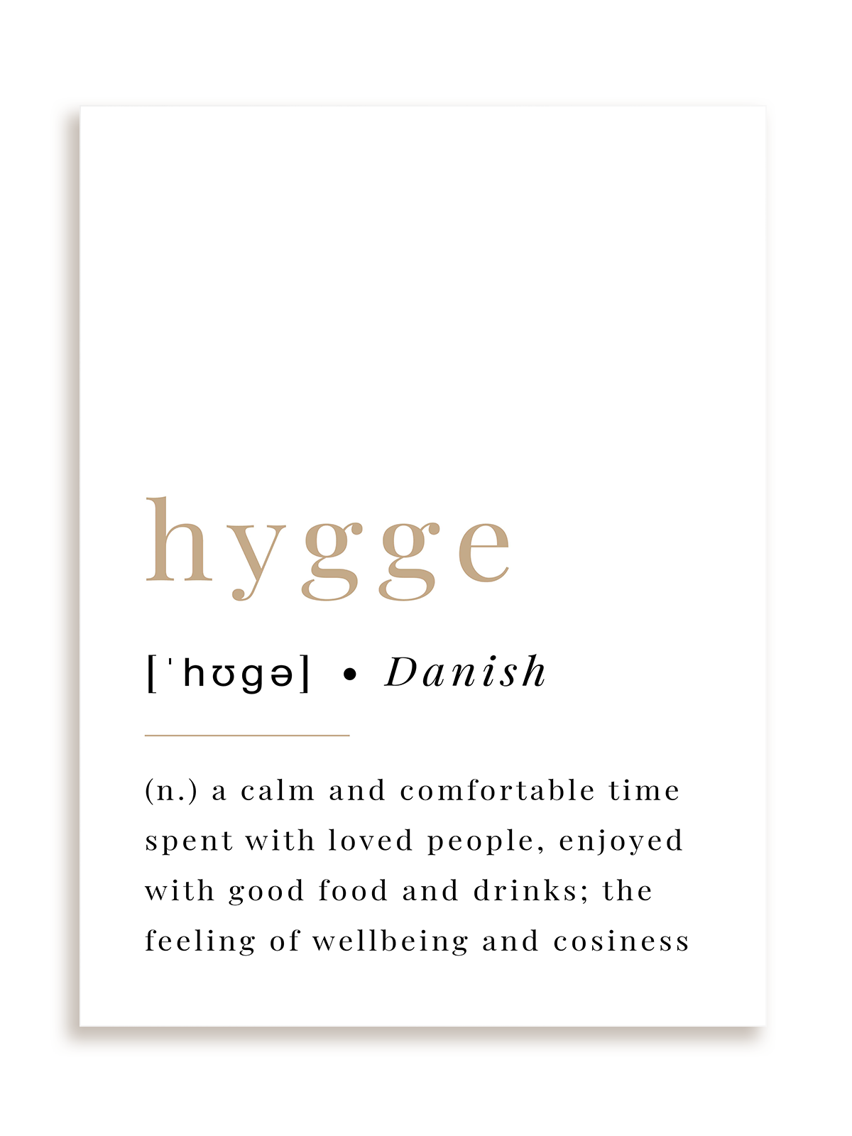 Plakat Hygge bez ramy