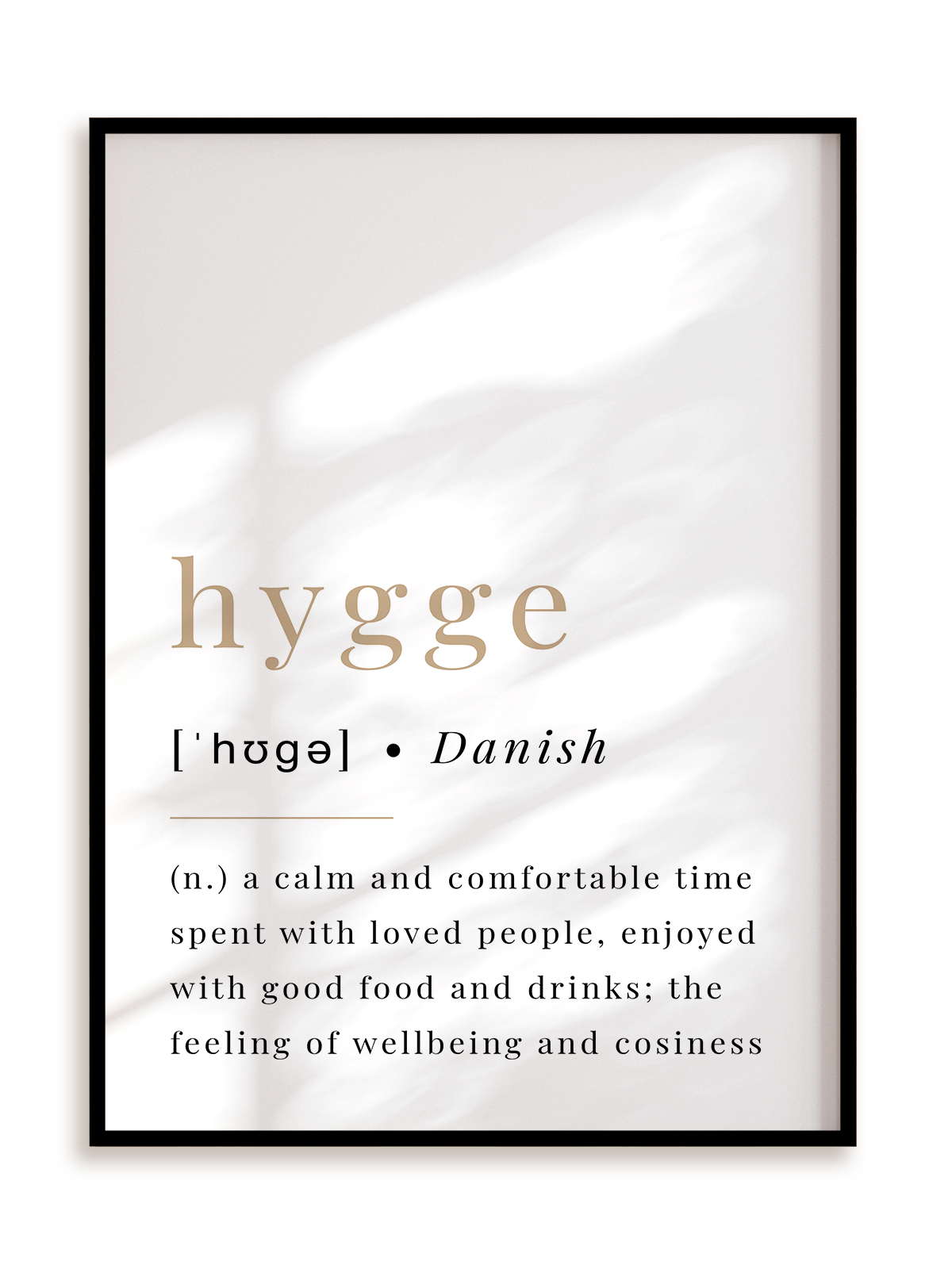 Plakat Hygge w ramie aluminiowej
