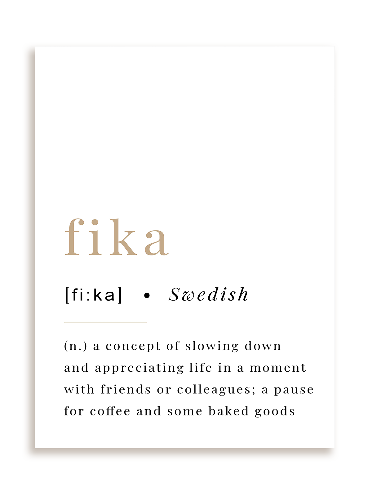Plakat Fika bez ramy