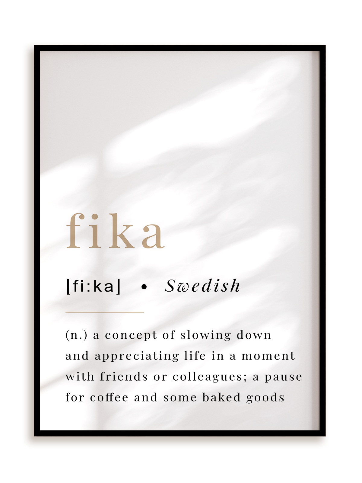 Plakat Fika w ramie aluminiowej