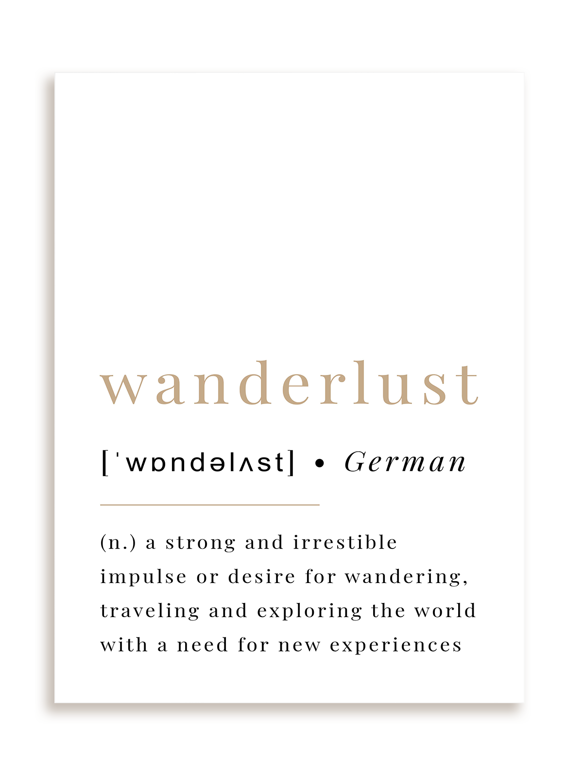 Plakat Wanderlust bez ramy