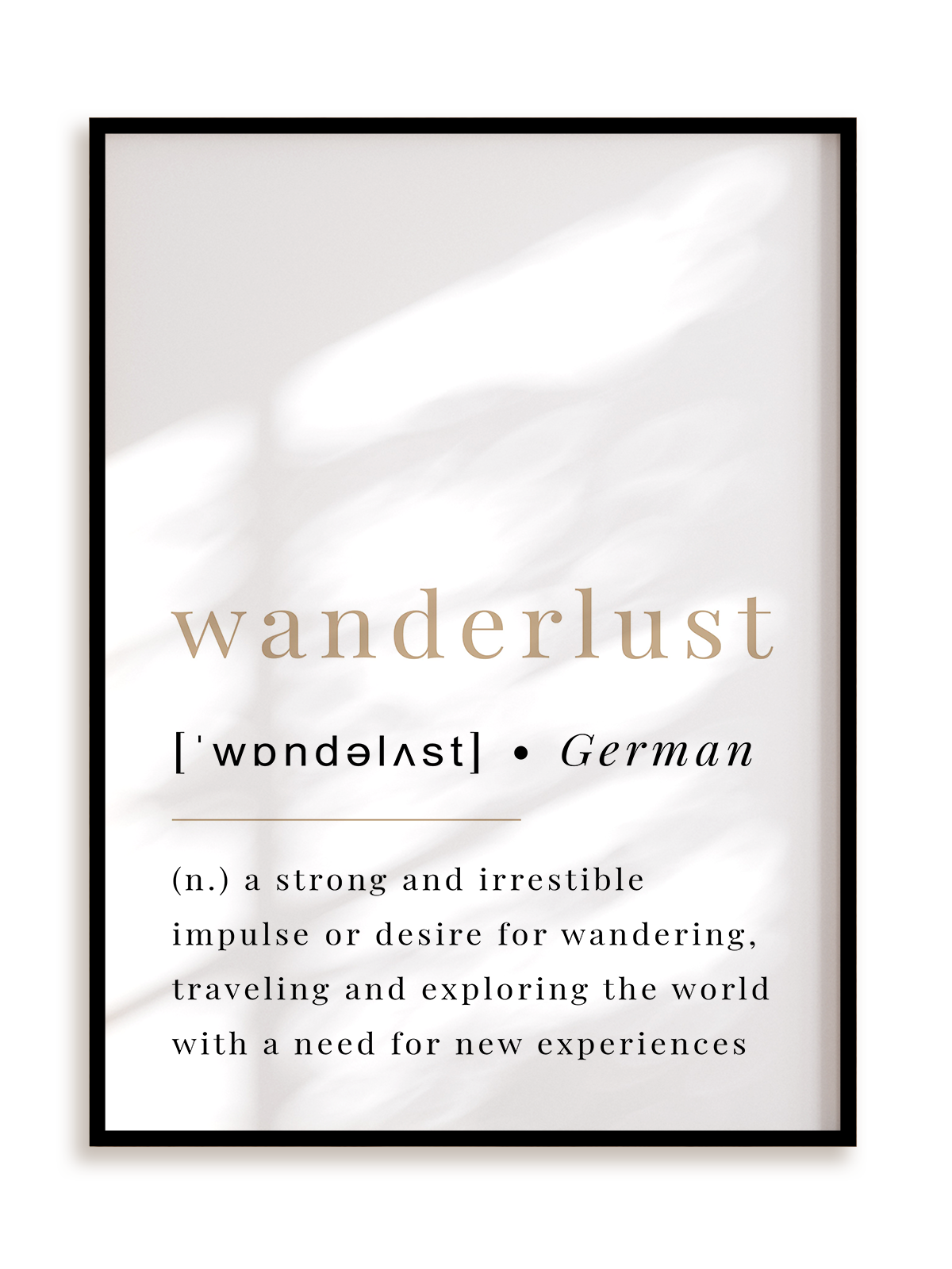 Plakat Wanderlust w ramie aluminiowej