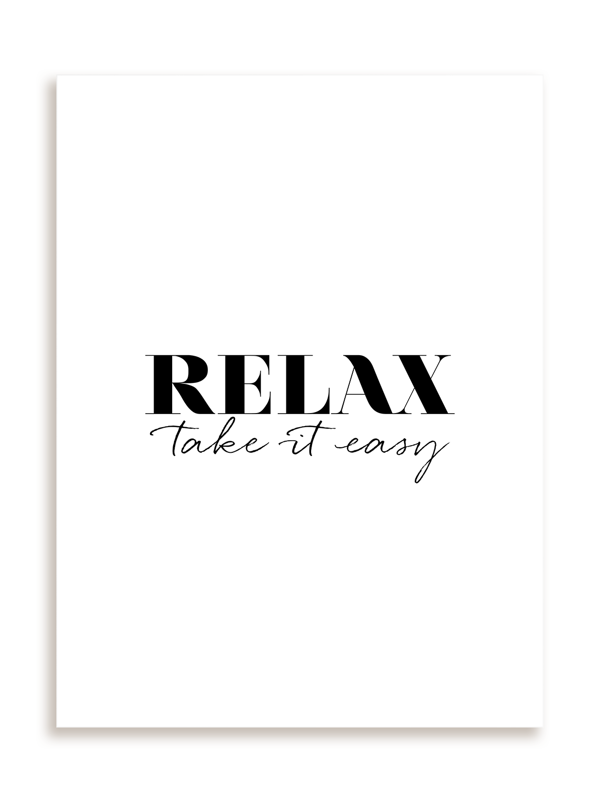 Plakat Relax bez ramy