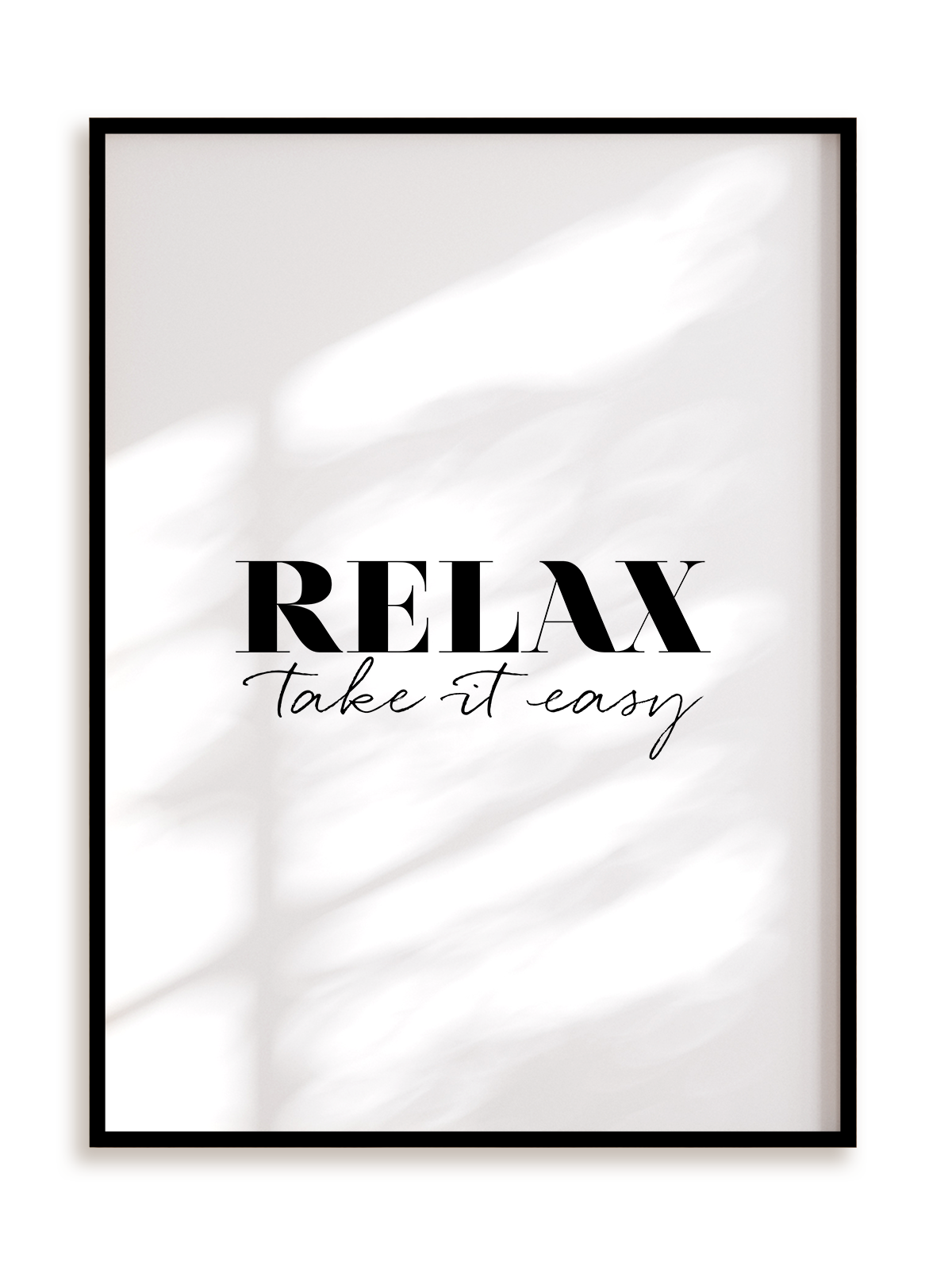 Plakat Relax w ramie aluminiowej