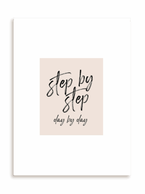 Plakat Step by step bez ramy