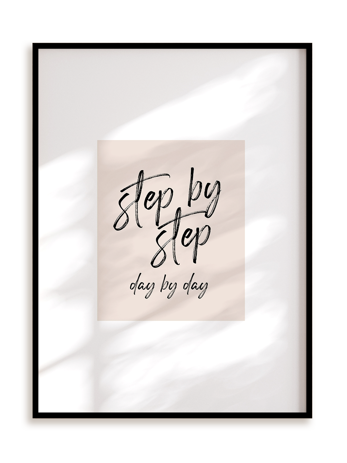 Plakat Step by step w ramie aluminiowej