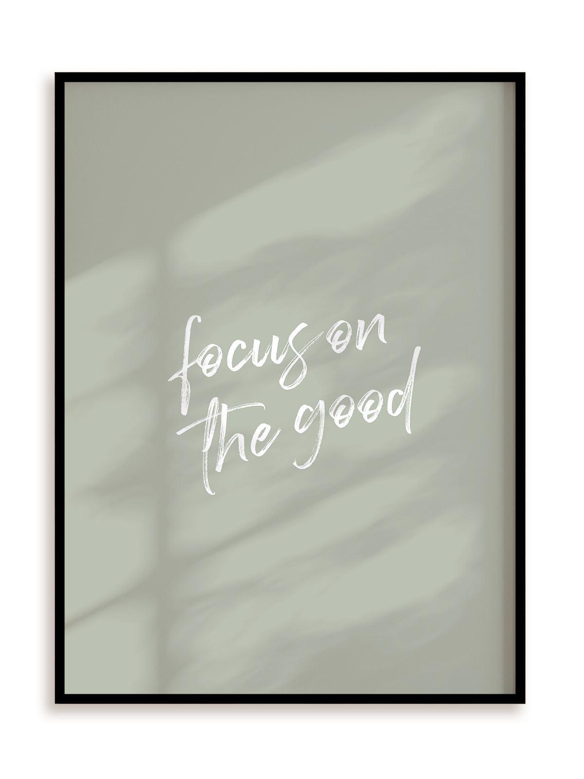Plakat Focus on the good w ramie aluminiowej