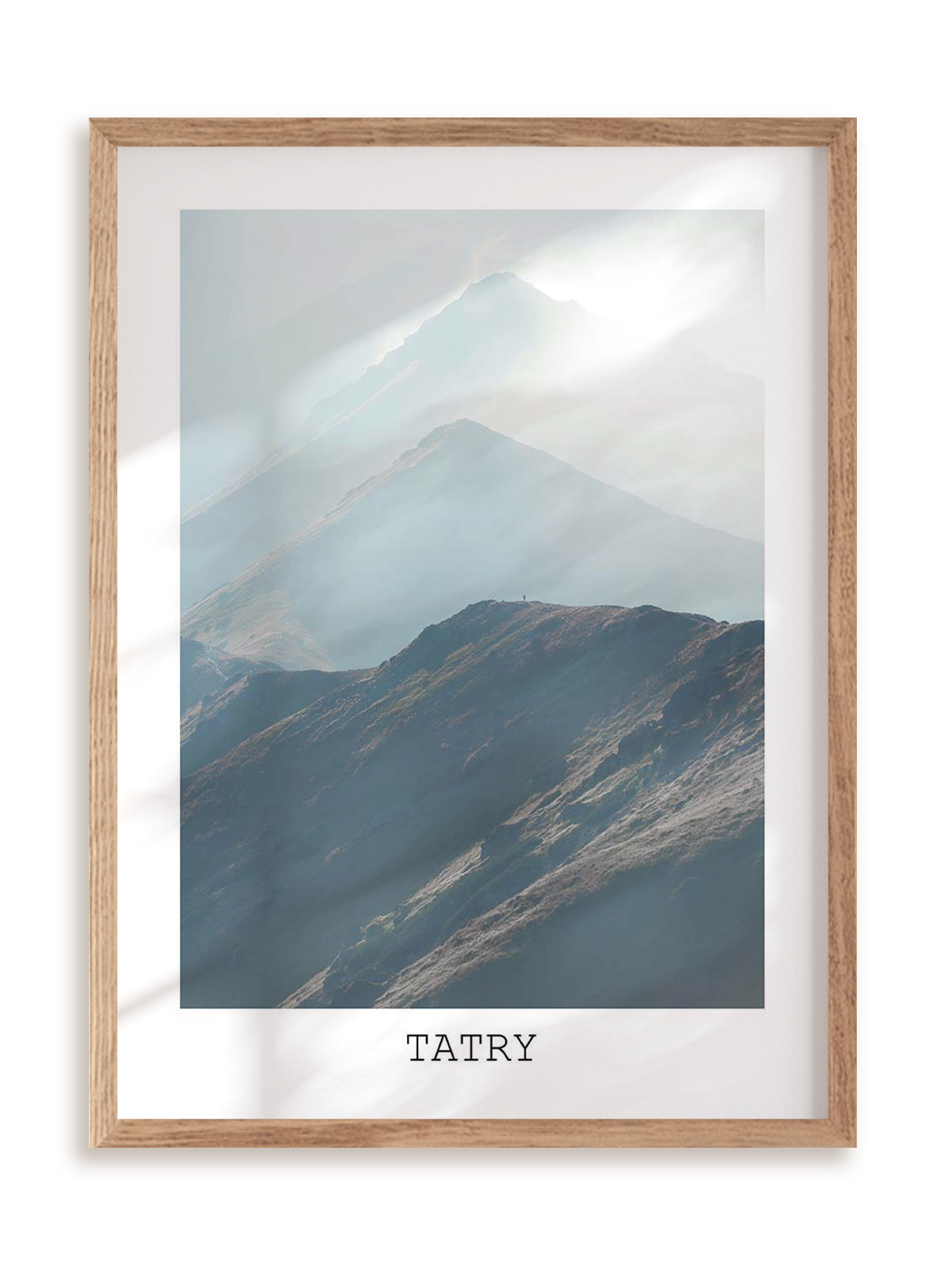 Plakat Tatry w ramie drewnianej