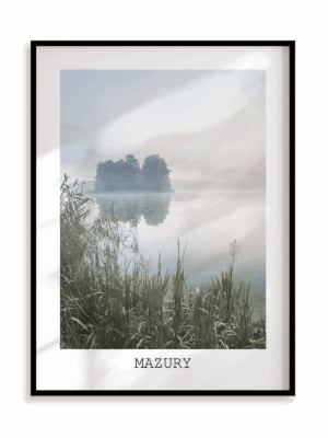 Plakat Mazury w ramie aluminiowej