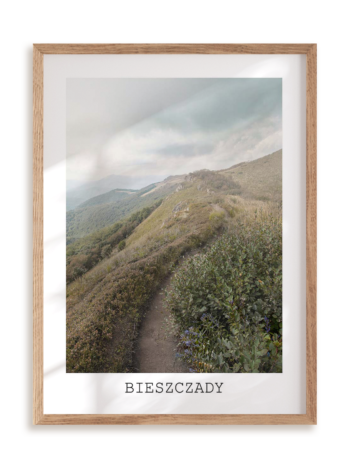 Plakat Bieszczady w ramie drewnianej