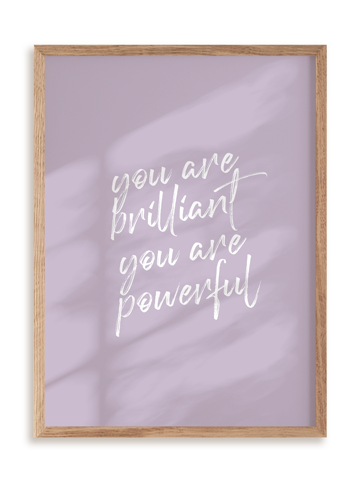 Plakat Brilliant and powerful w ramie drewnianej