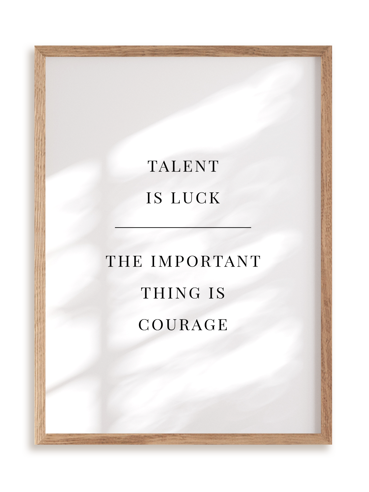 Plakat Courage w ramie drewnianej