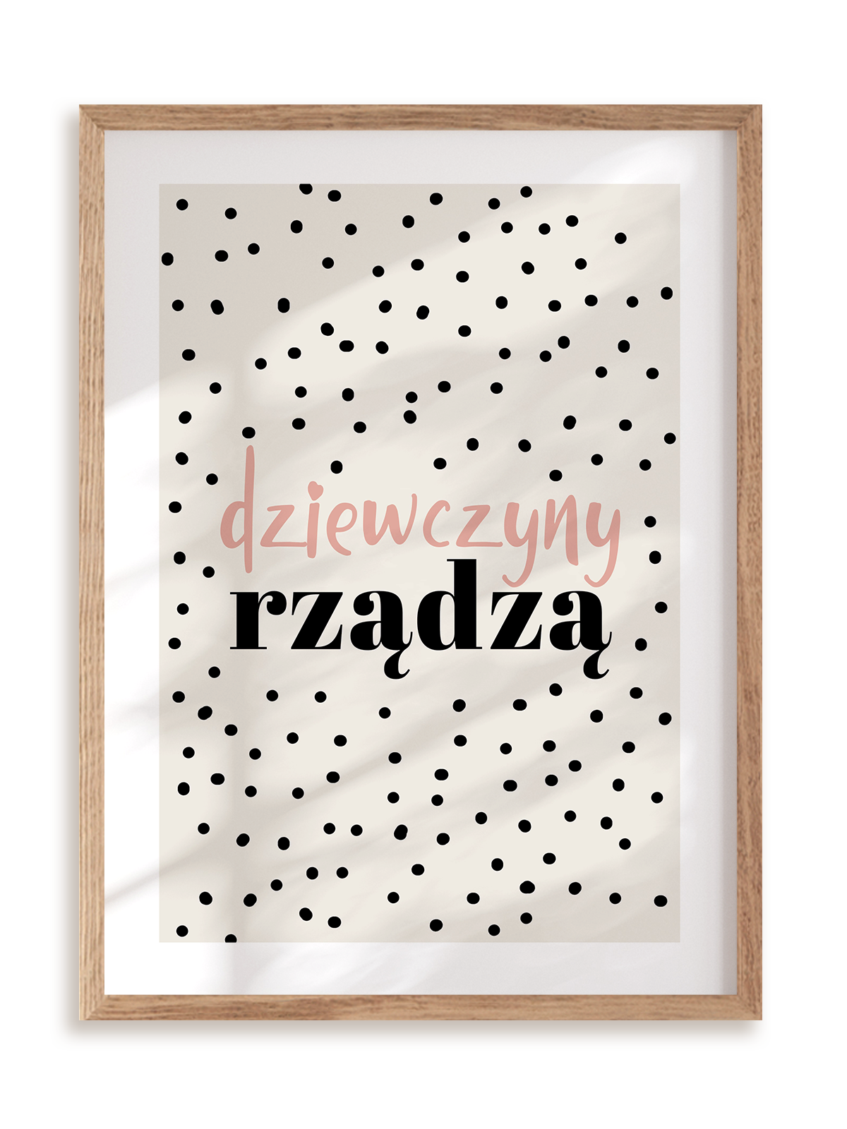 Plakat Dziewczyny rządzą w ramie drewnianej
