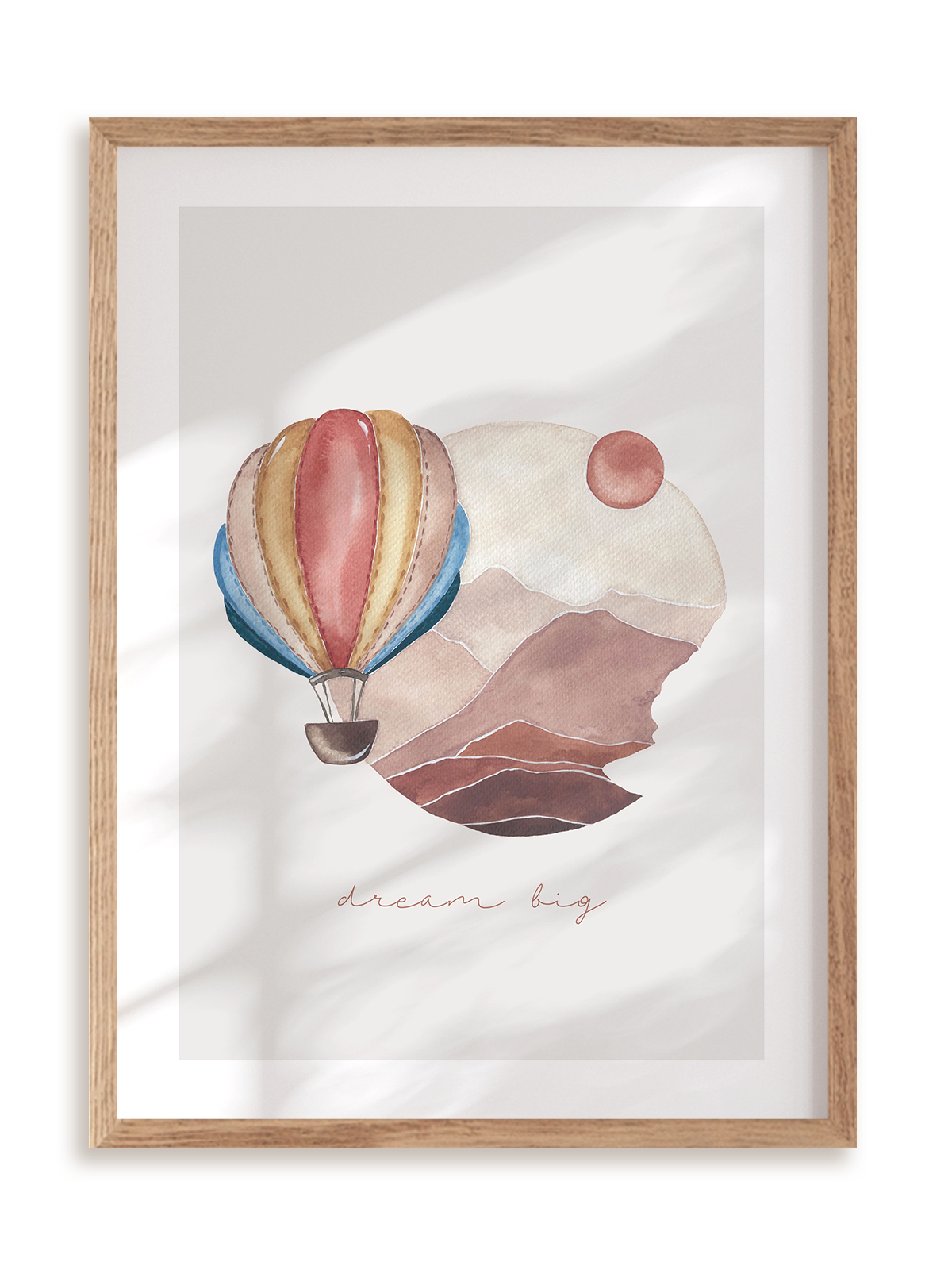 Plakat Wielkie marzenia w ramie drewnianej