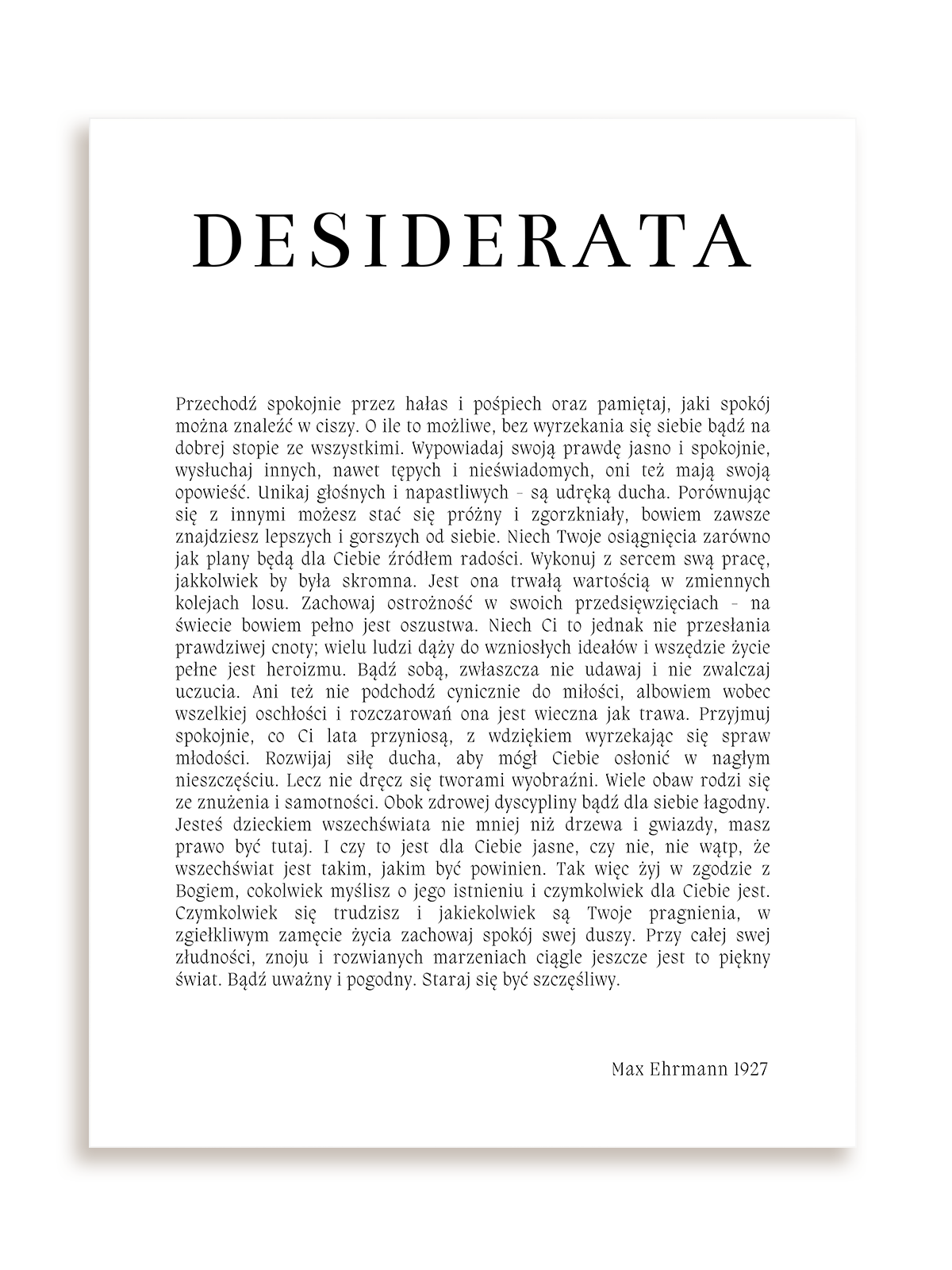 Plakat Desiderata III bez ramy