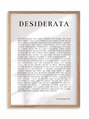 Plakat Desiderata III w ramie drewnianej