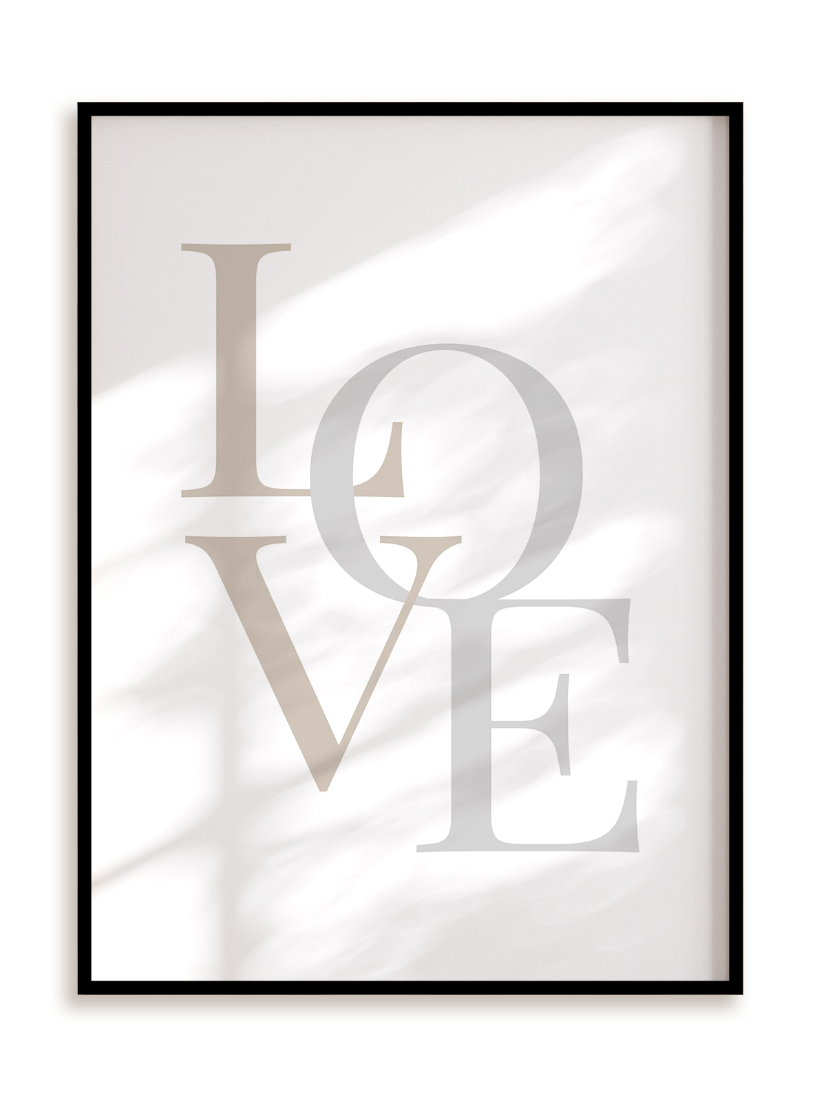 Plakat Love subtle w ramie aluminiowej
