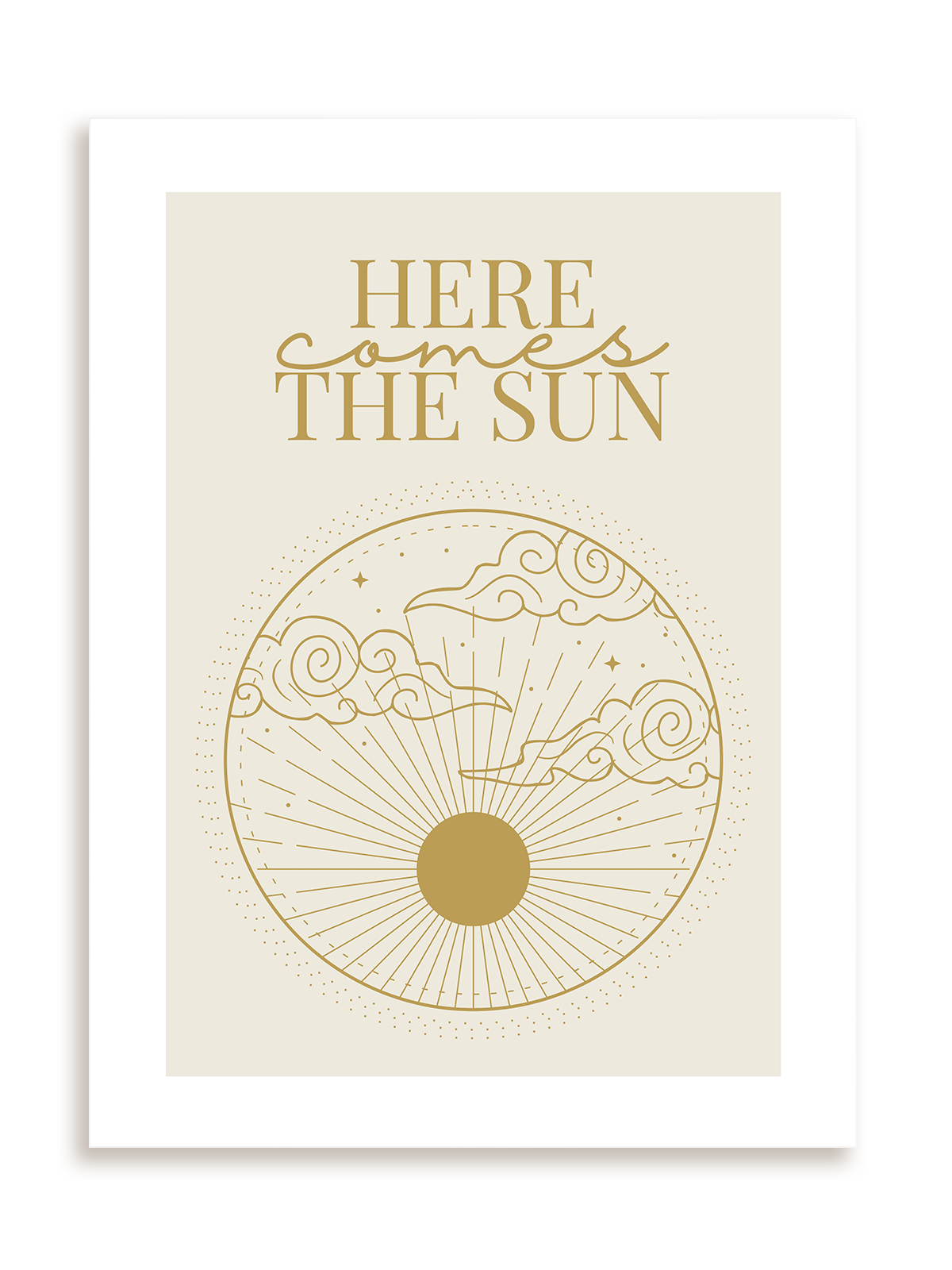 Plakat Here comes the sun bez ramy