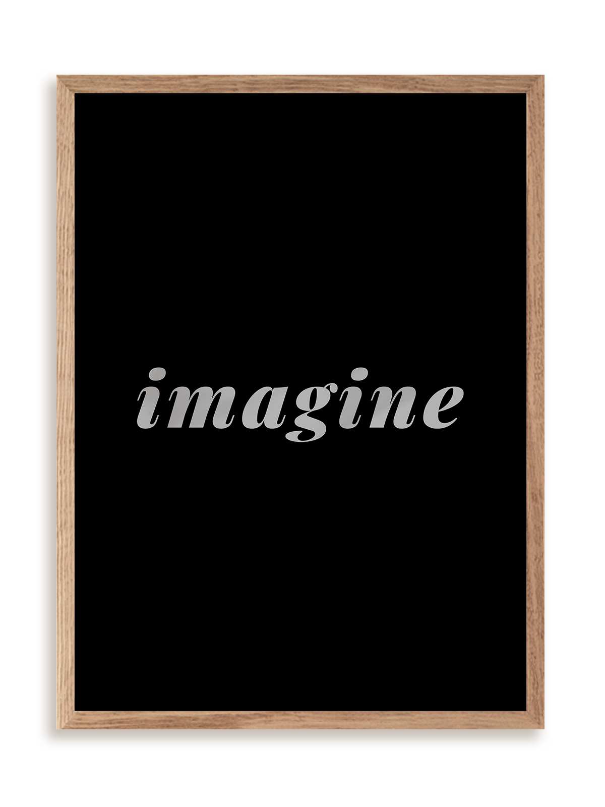 Plakat Imagine w ramie drewnianej