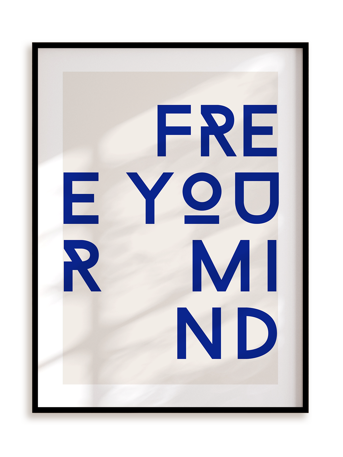 Plakat Free your mind w ramie aluminiowej