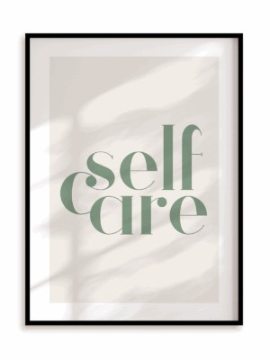 Plakat Self care w ramie aluminiowej