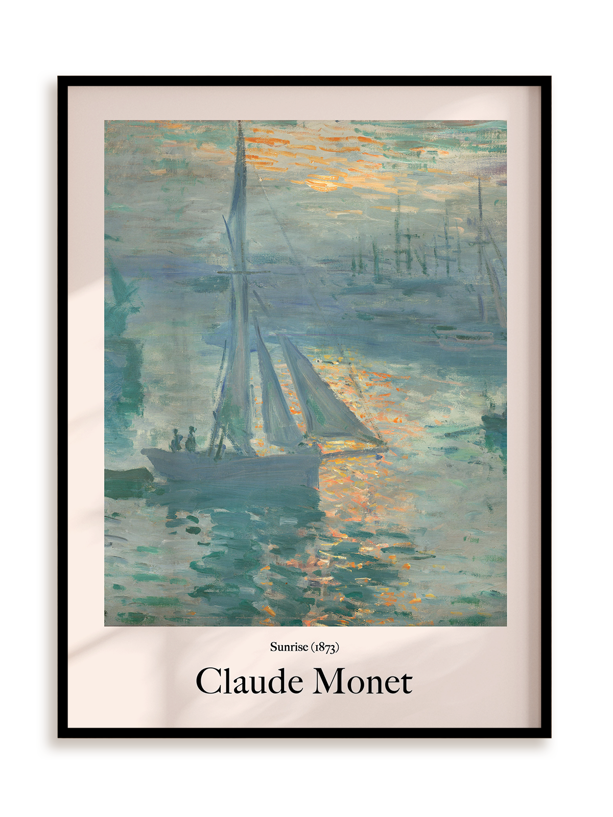 Plakat Claude Monet - Sunrise (1873) w ramie aluminiowej
