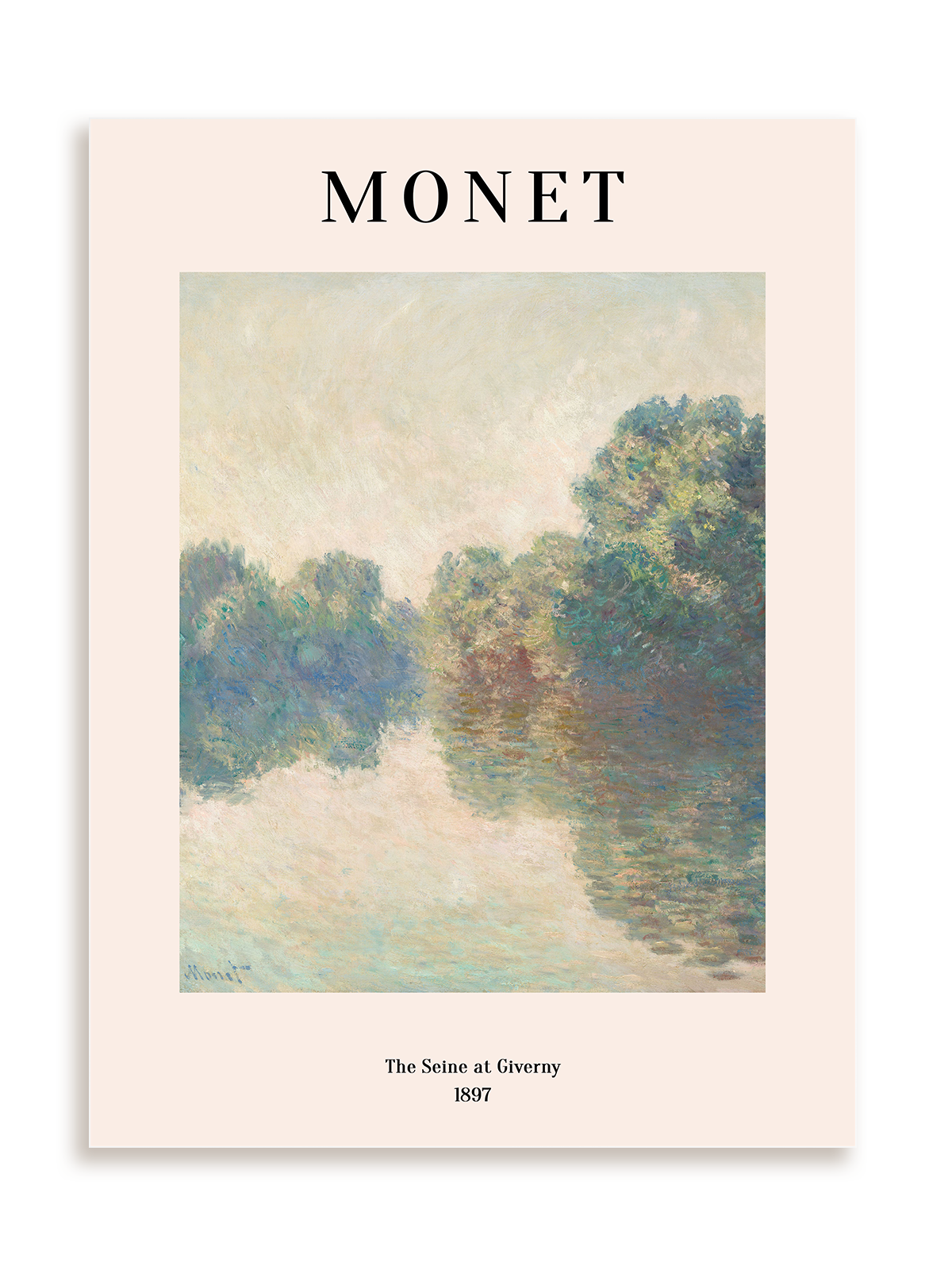 Plakat Claude Monet - The Seine at Giverny (1897) bez ramy