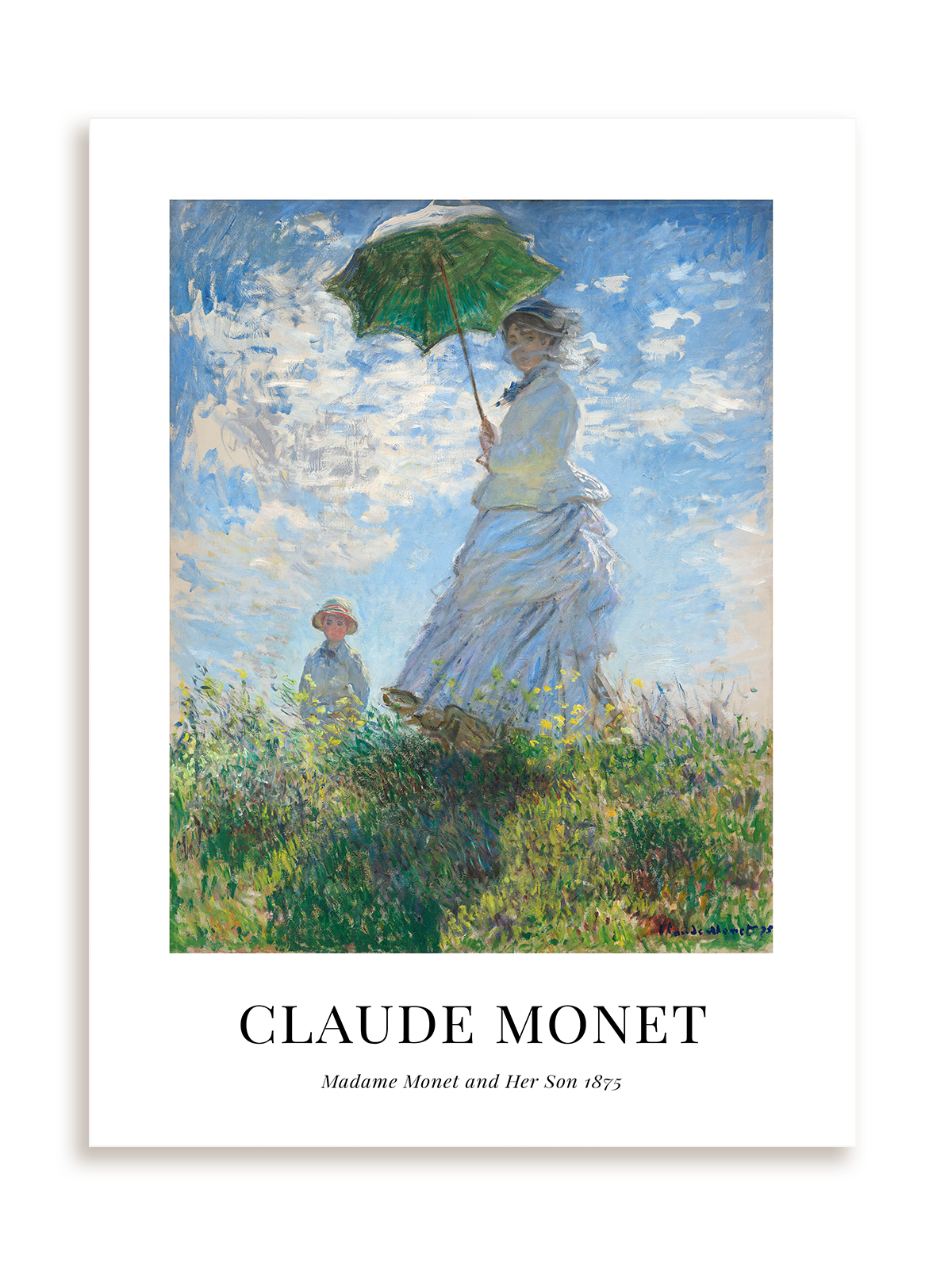 Plakat Claude Monet - Madame Monet and Her Son (1875) bez ramy