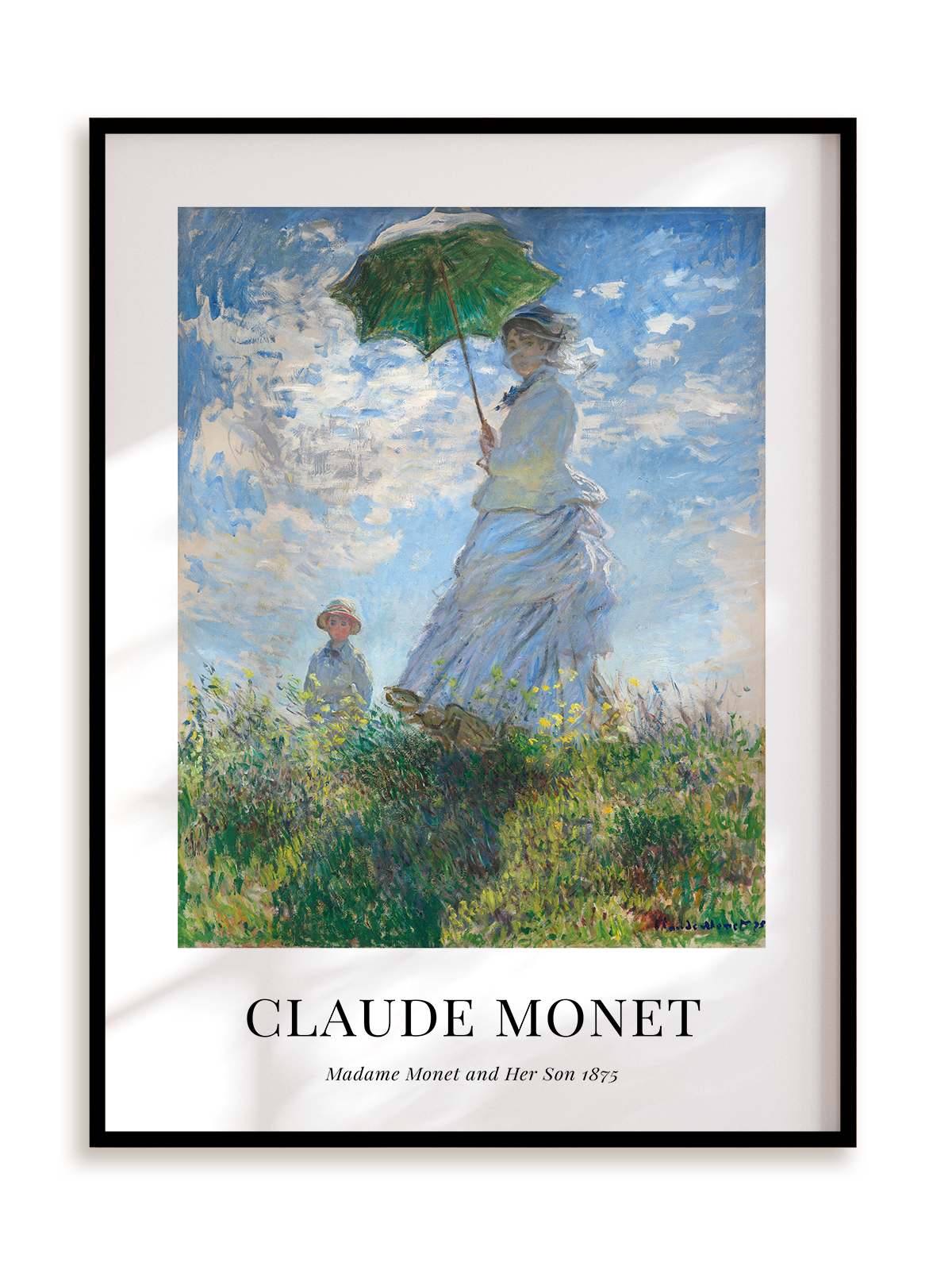 Plakat Claude Monet - Madame Monet and Her Son (1875) w ramie aluminiowej